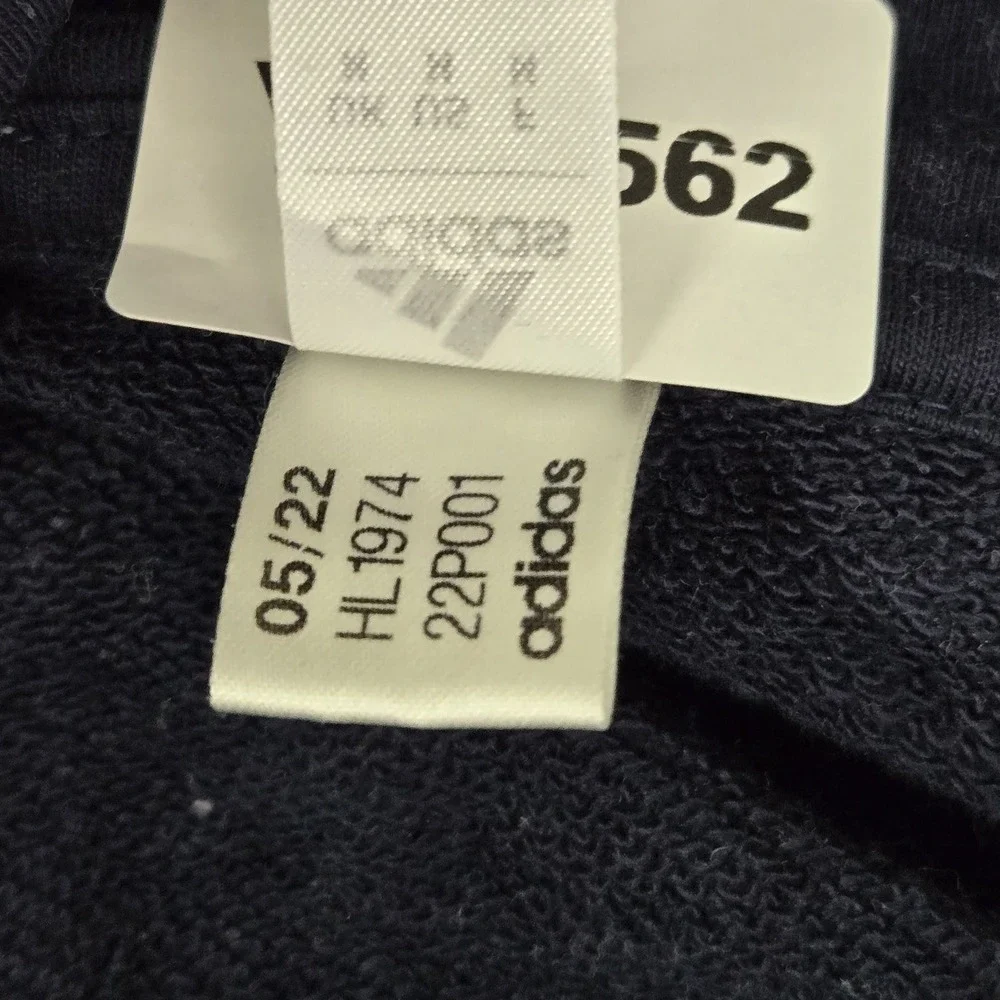 Adidas Men Hoodie M Navy Colorblock Athleisure Gorpcore‎ Logo Drawstring Long